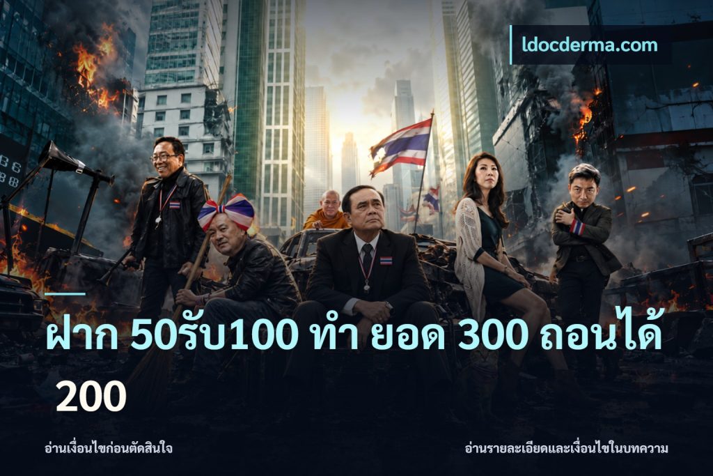 ฝาก 50รับ100 ทํา ยอด 300 ถอนได้ 200