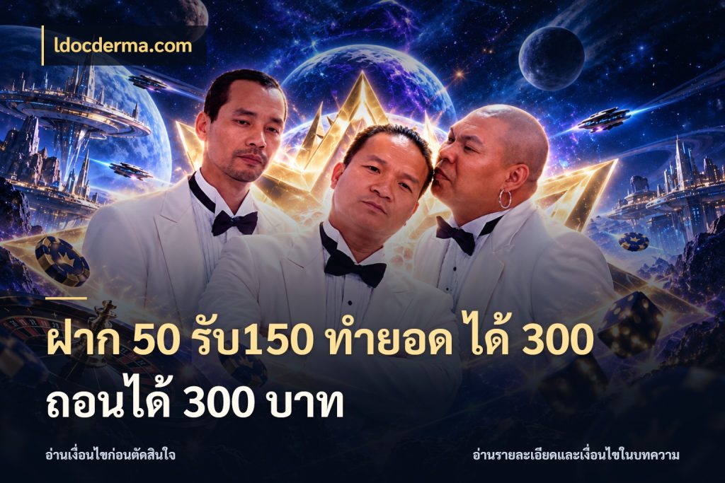 ฝาก 50 รับ150 ทำยอด ได้ 300 ถอนได้ 300 บาท สายโบนัสเลือกจังหวะสนุกได้อย่างไร ในมุม ldocderma.com