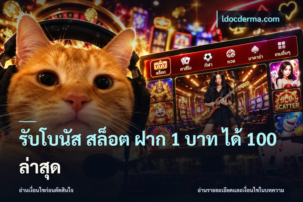 รับโบนัส สล็อต ฝาก 1 บาท ได้ 100 ล่าสุด