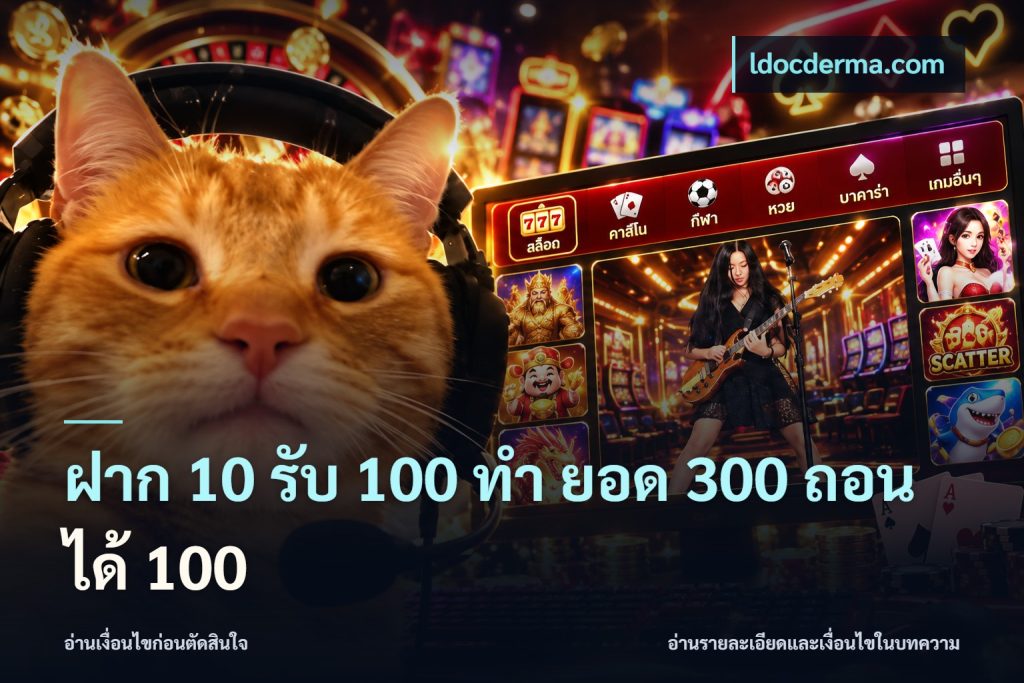 ฝาก 10 รับ 100 ทํา ยอด 300 ถอนได้ 100