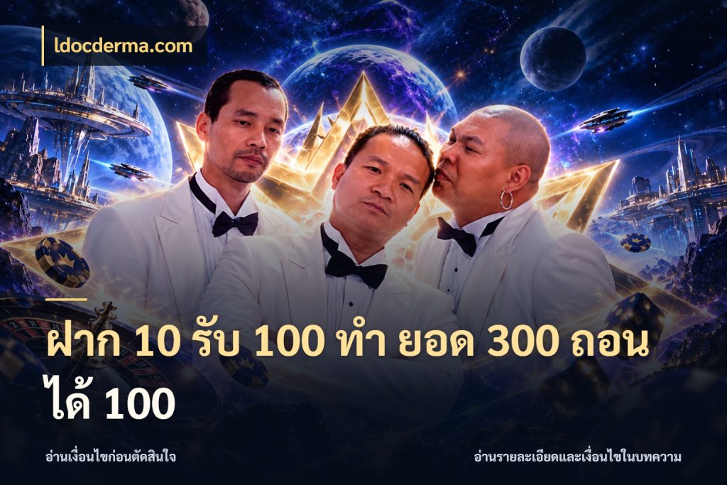 ฝาก 10 รับ 100 ทํา ยอด 300 ถอนได้ 100 เครดิตกับรูปแบบโปรที่ตรงใจ ในมุม ldocderma.com