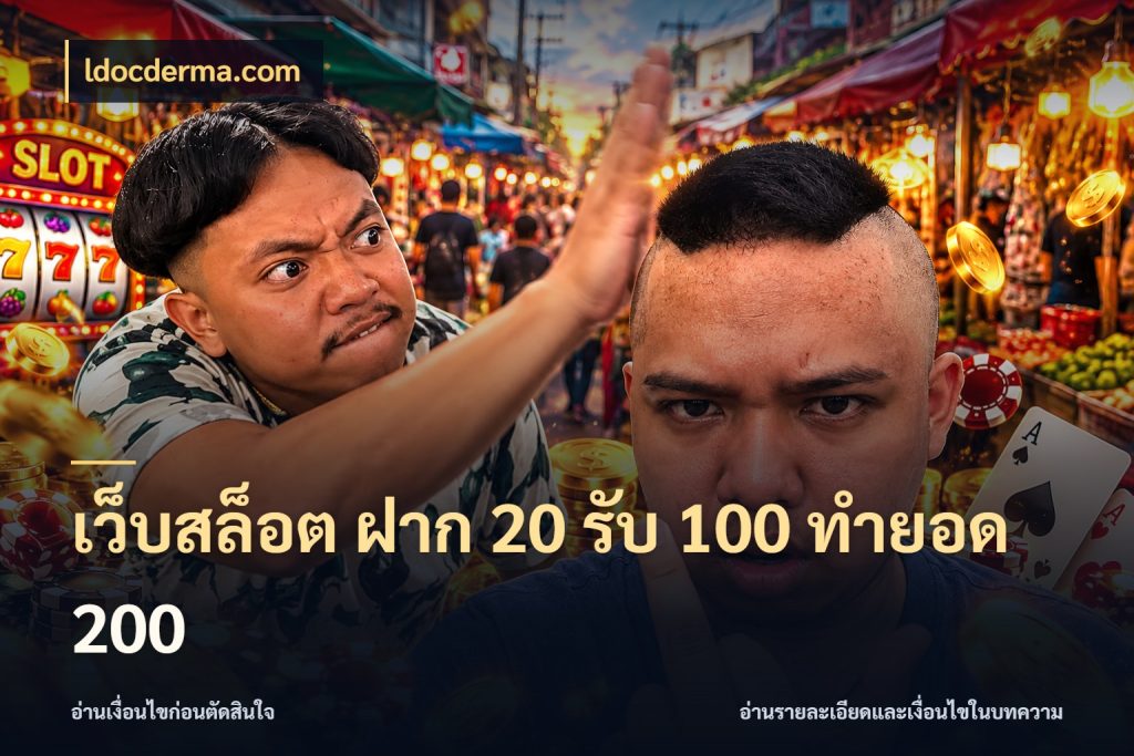 เว็บสล็อต ฝาก 20 รับ 100 ทำยอด 200 สีสันของโปรฝากและยอดรับ สไตล์ ldocderma.com