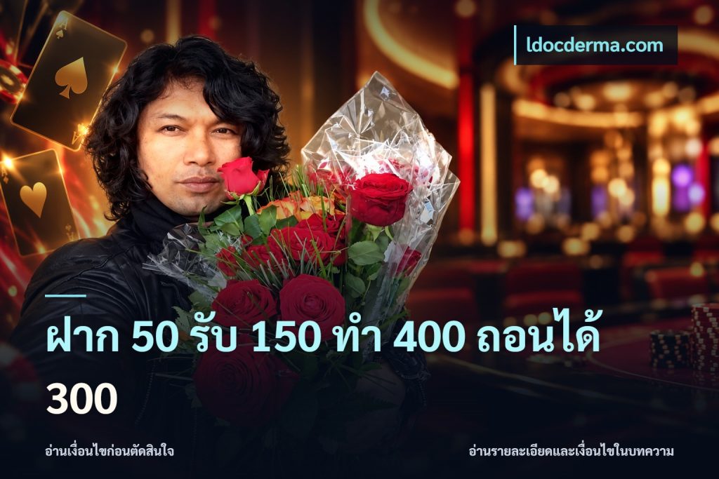 ฝาก 50 รับ 150 ทํา 400 ถอนได้ 300