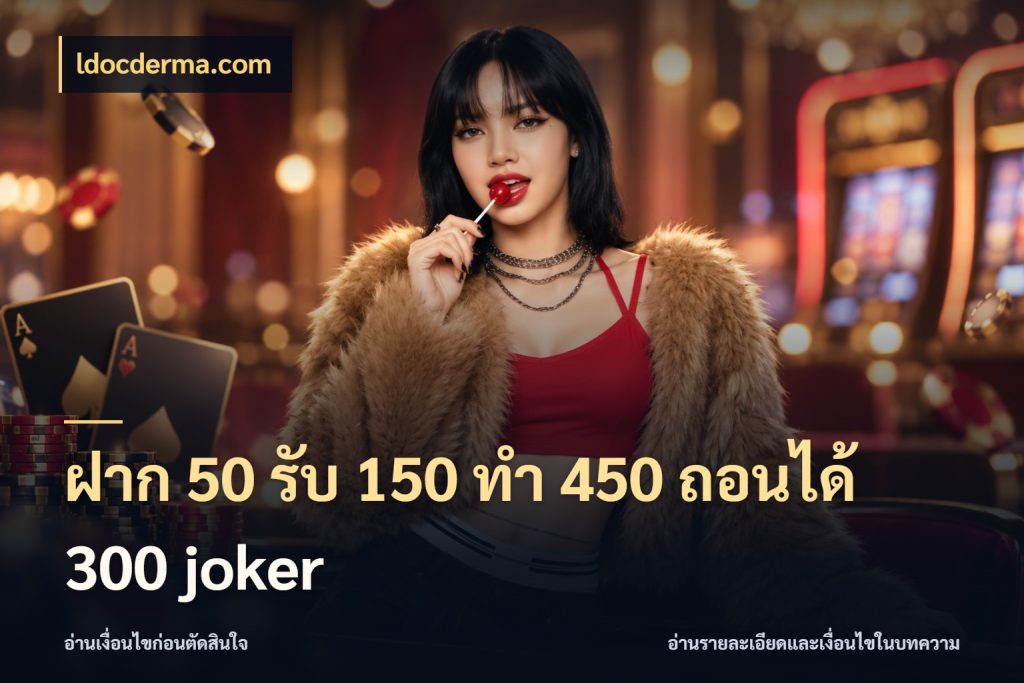 ฝาก 50 รับ 150 ทํา 450 ถอนได้ 300 joker ldocderma.com จุดเด่นของเครดิตที่คนชอบเกมอยากรู้