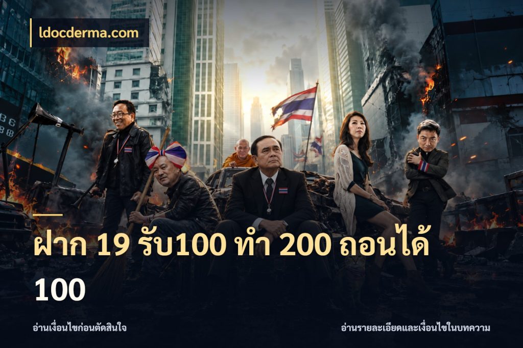 ฝาก 19 รับ100 ทำ 200 ถอนได้ 100 ยอดฝากและยอดรับในมุมของคนชอบลุ้น กับ ldocderma.com