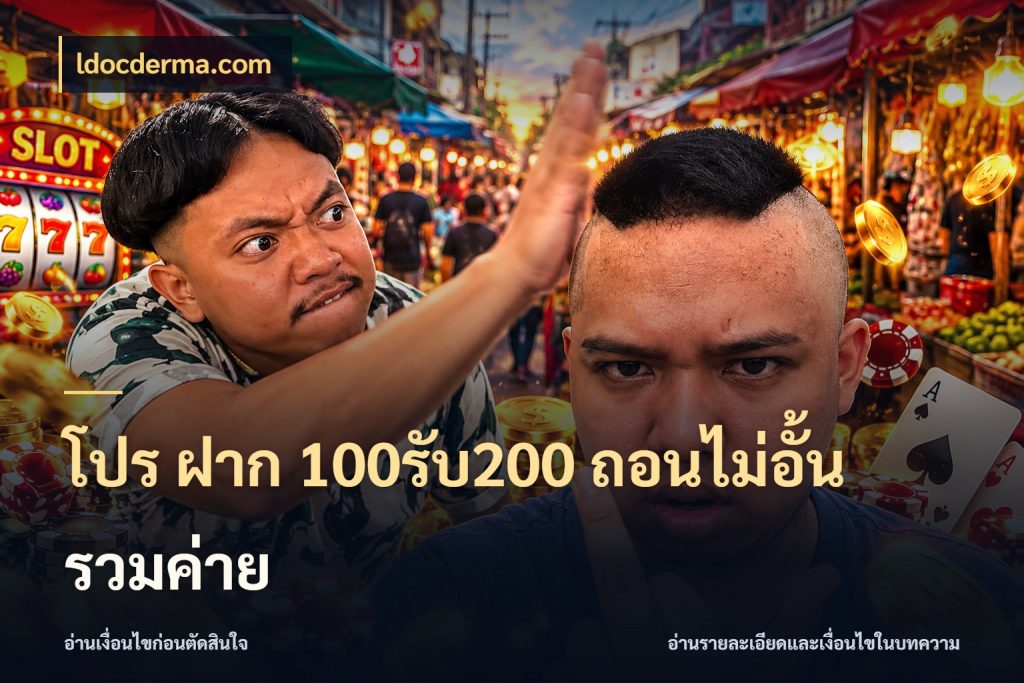 โปร ฝาก 100รับ200 ถอนไม่อั้น รวมค่าย ยอดฝากและยอดรับในมุมของคนชอบลุ้น กับ ldocderma.com