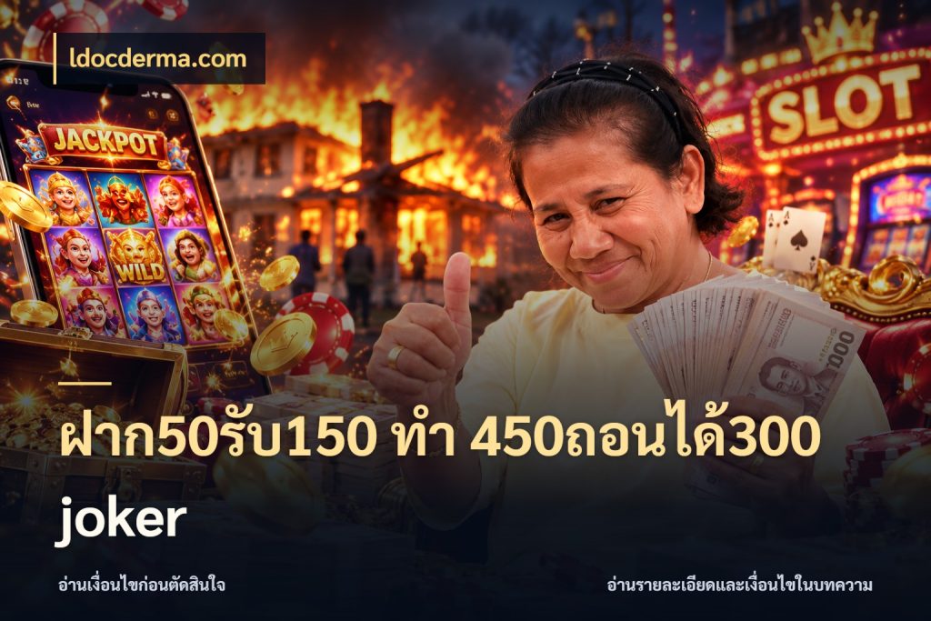ฝาก50รับ150 ทํา 450ถอนได้300 joker ยอดฝากและยอดรับในมุมของคนชอบลุ้น ในมุม ldocderma.com