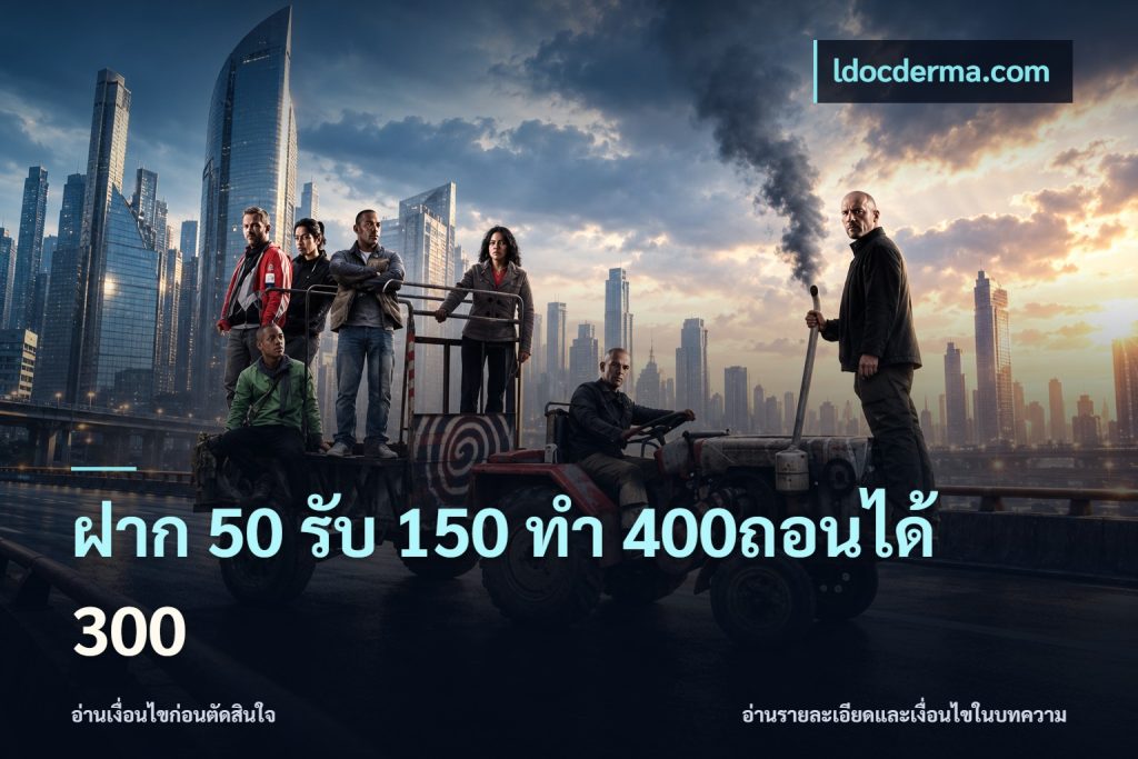 ฝาก 50 รับ 150 ทํา 400ถอนได้ 300