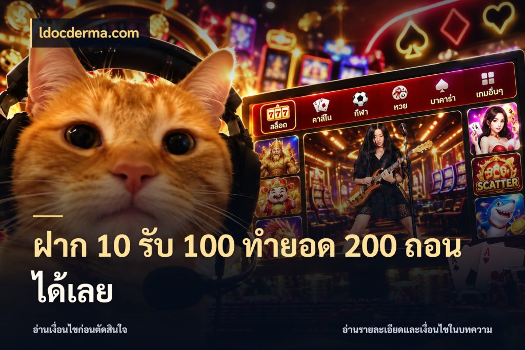 ฝาก 10 รับ 100 ทํายอด 200 ถอนได้เลย จับคู่โบนัสกับสไตล์เกมที่ชอบ สไตล์ ldocderma.com