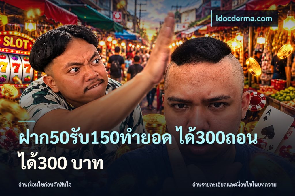 ฝาก50รับ150ทํายอด ได้300ถอนได้300 บาท