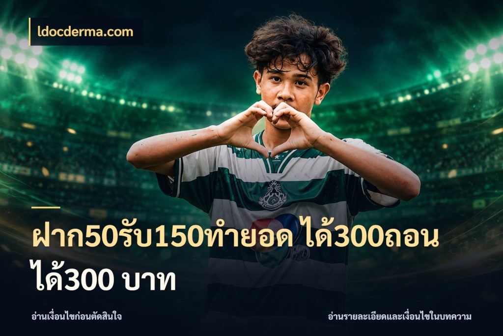 ฝาก50รับ150ทํายอด ได้300ถอนได้300 บาท ยอดฝากและยอดรับในมุมของคนชอบลุ้น สไตล์ ldocderma.com