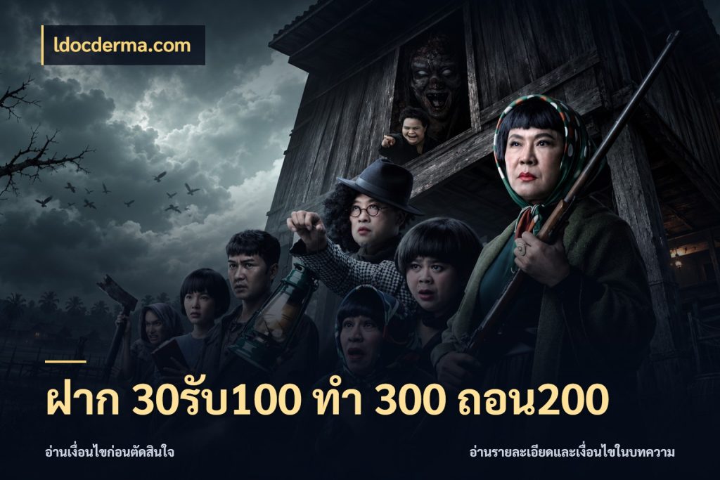 ฝาก 30รับ100 ทํา 300 ถอน200 สีสันของโปรฝากและยอดรับ สไตล์ ldocderma.com
