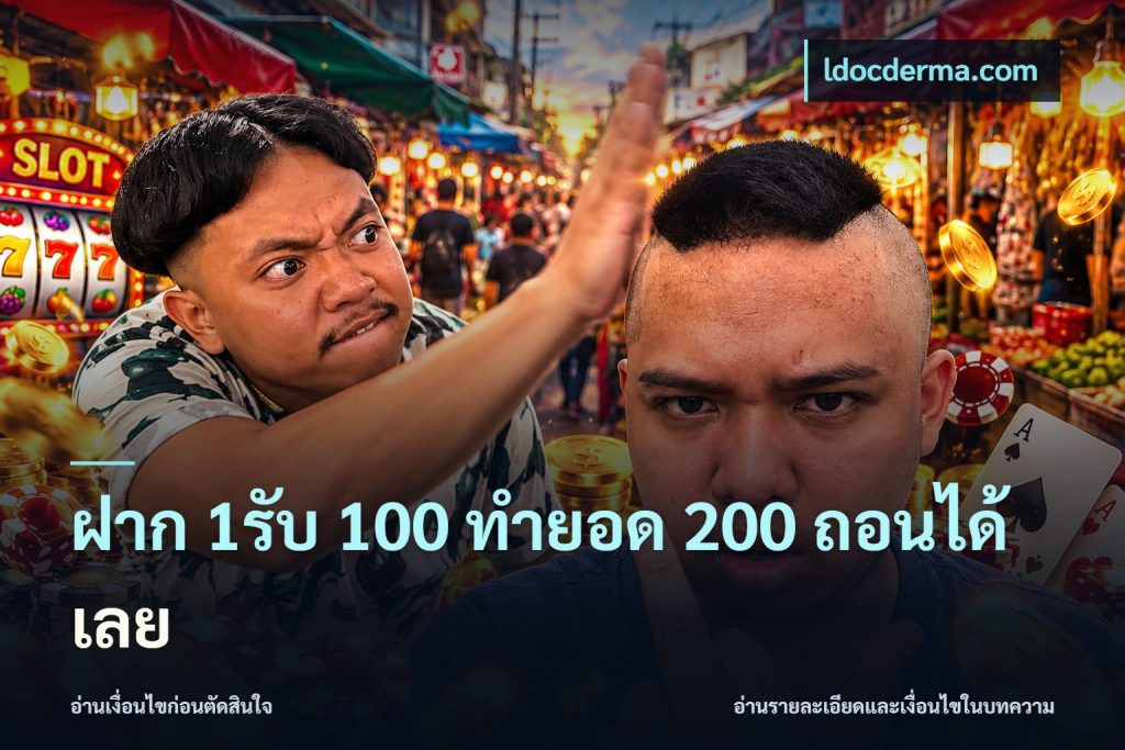 ฝาก 1รับ 100 ทํายอด 200 ถอนได้เลย