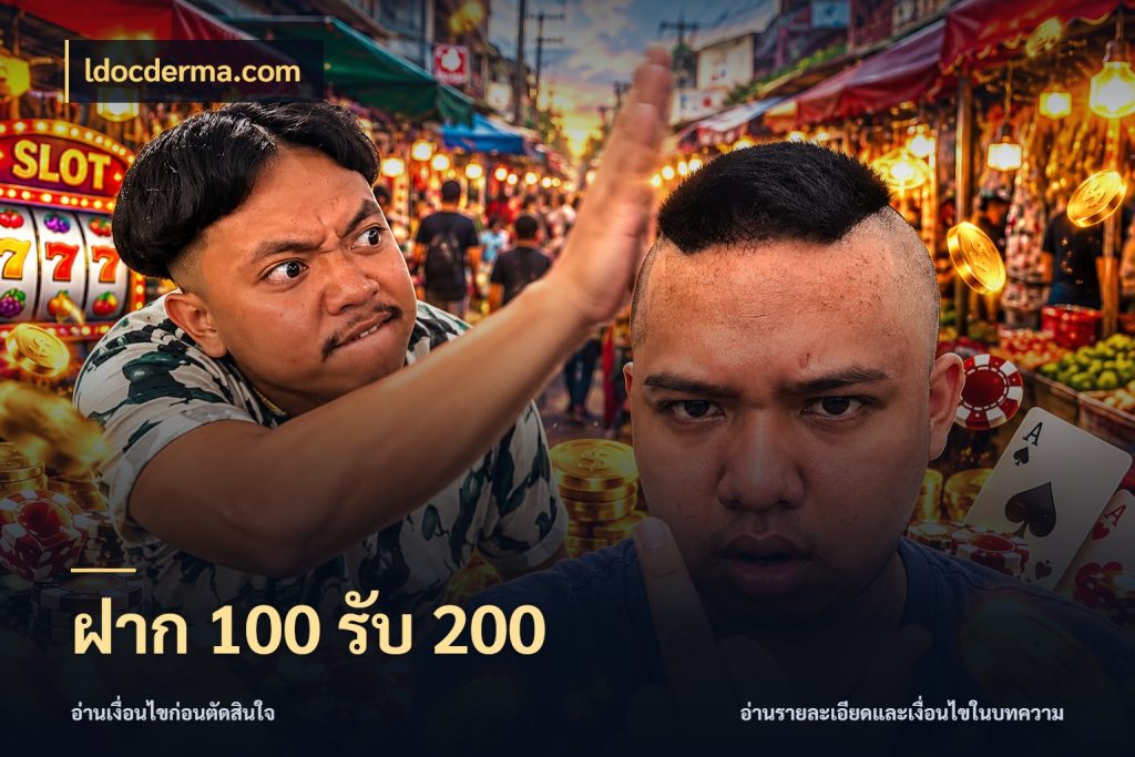 ฝาก 100 รับ 200 สีสันของโปรฝากและยอดรับ ในมุม ldocderma.com