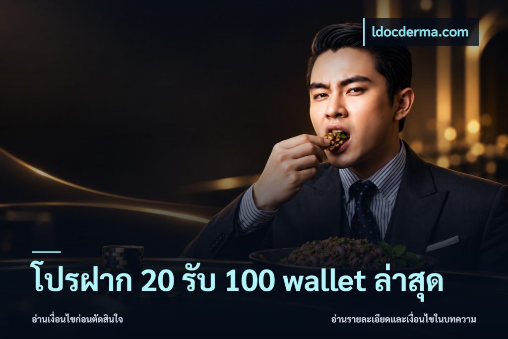 โปรฝาก 20 รับ 100 wallet ล่าสุด