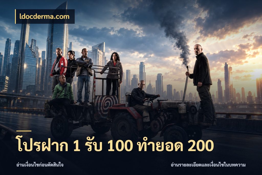 โปรฝาก 1 รับ 100 ทำยอด 200 สนุกกับตัวเลือกโปรในสไตล์ของคุณ ในมุม ldocderma.com