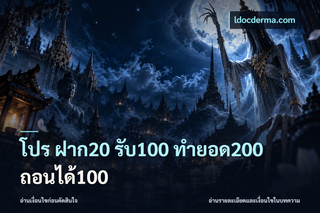 โปร ฝาก20 รับ100 ทำยอด200 ถอนได้100