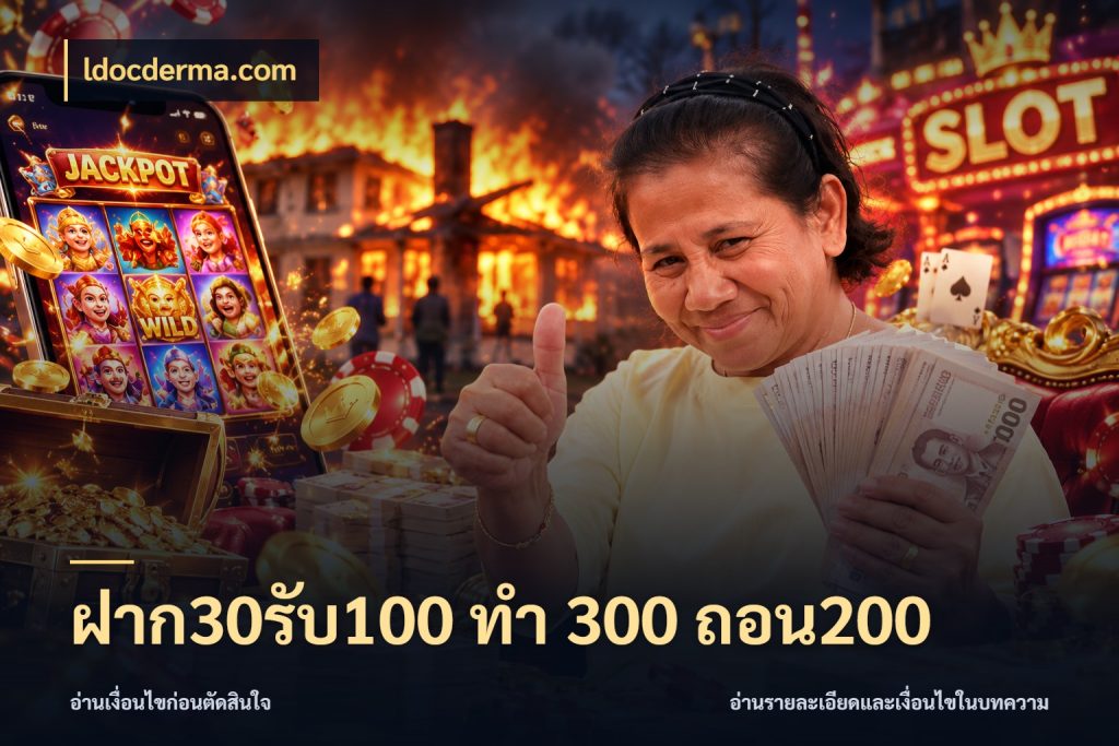 ฝาก30รับ100 ทํา 300 ถอน200 จับประเด็นยอดรับก่อนเลือกความสนุก ในมุม ldocderma.com