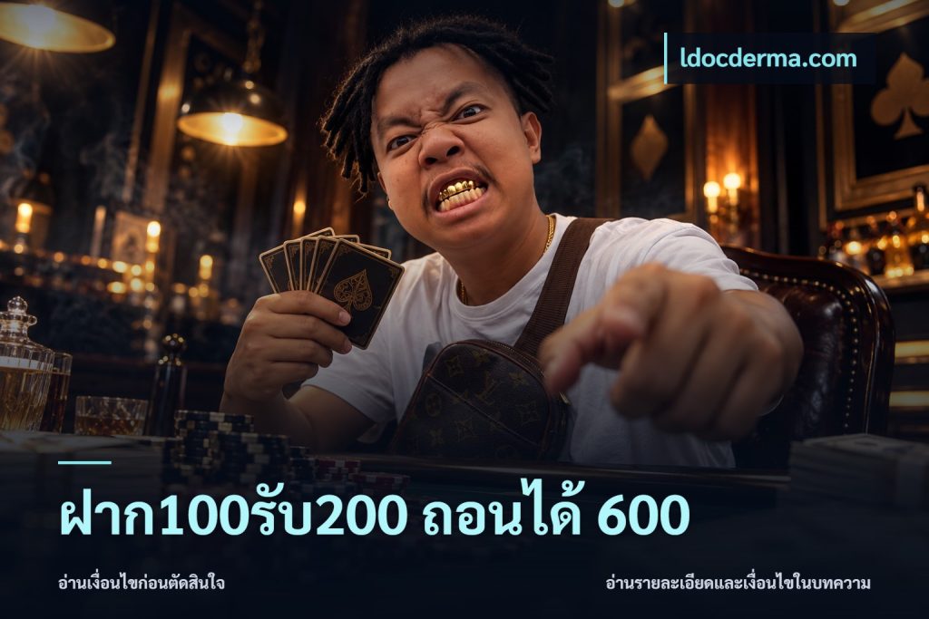 ฝาก100รับ200 ถอนได้ 600