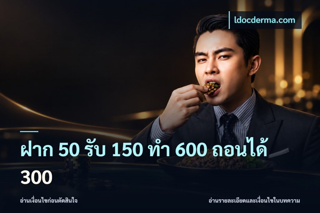 ฝาก 50 รับ 150 ทํา 600 ถอนได้ 300