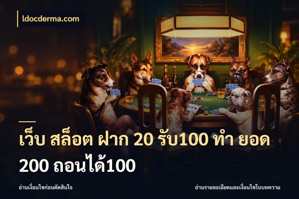 เว็บ สล็อต ฝาก 20 รับ100 ทํา ยอด 200 ถอนได้100 โปรยอดรับที่สายเกมสนใจ สไตล์ ldocderma.com