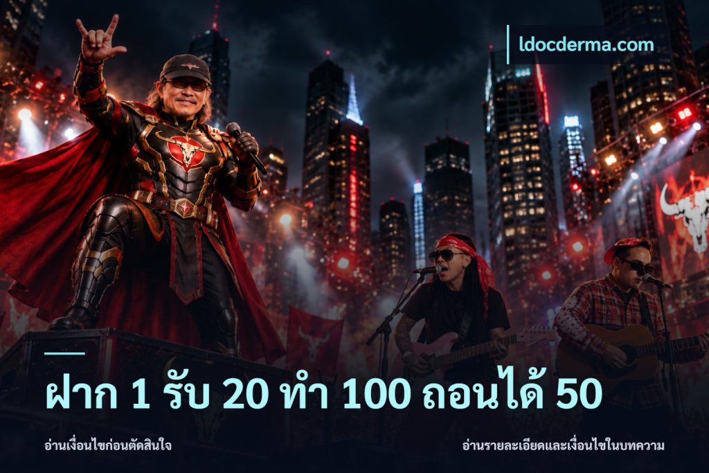 ฝาก 1 รับ 20 ทำ 100 ถอนได้ 50