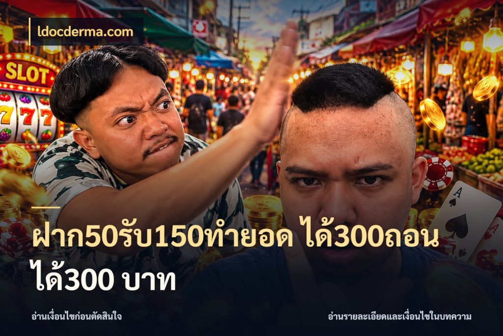 ฝาก50รับ150ทำยอด ได้300ถอนได้300 บาท ยอดฝากและยอดรับในมุมของคนชอบลุ้น กับ ldocderma.com