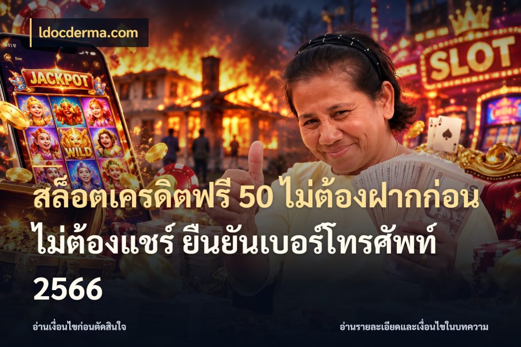 สล็อตเครดิตฟรี 50 ไม่ต้องฝากก่อน ไม่ต้องแชร์ ยืนยันเบอร์โทรศัพท์ 2566 รู้จักยอดและขอบเขตของเครดิตฟรี ในมุม ldocderma.com