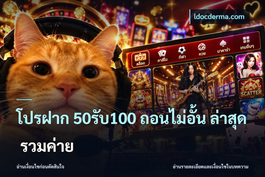 โปรฝาก 50รับ100 ถอนไม่อั้น ล่าสุด รวมค่าย
