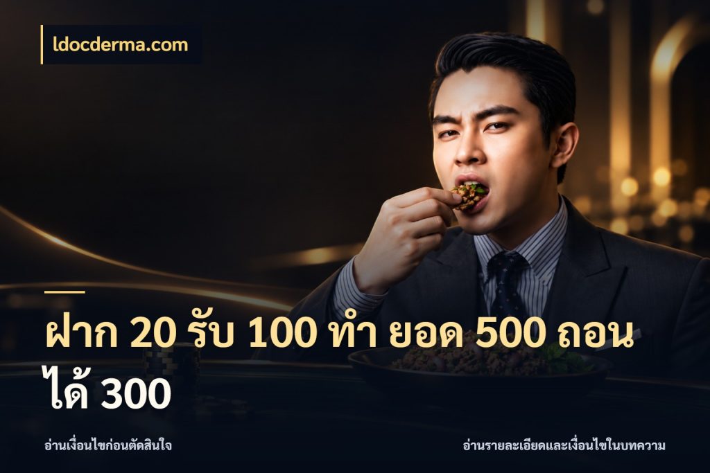 ฝาก 20 รับ 100 ทํา ยอด 500 ถอนได้ 300 ldocderma.com โปรกับเกมที่ชอบเลือกให้ตรงสไตล์