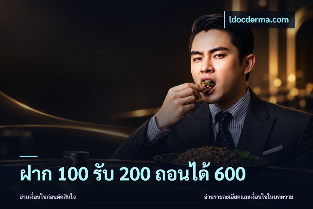 ฝาก 100 รับ 200 ถอนได้ 600