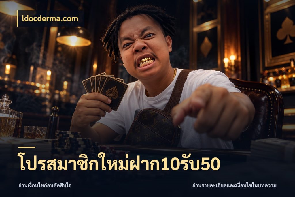 โปรสมาชิกใหม่ฝาก10รับ50 เครดิตกับรูปแบบโปรที่ตรงใจ กับ ldocderma.com