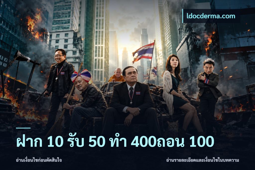 ฝาก 10 รับ 50 ทํา 400ถอน 100