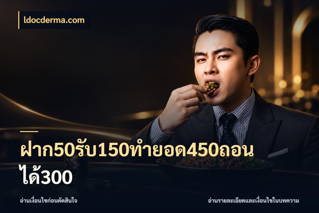 ฝาก50รับ150ทำยอด450ถอนได้300 ยอดฝากและยอดรับในมุมของคนชอบลุ้น กับ ldocderma.com