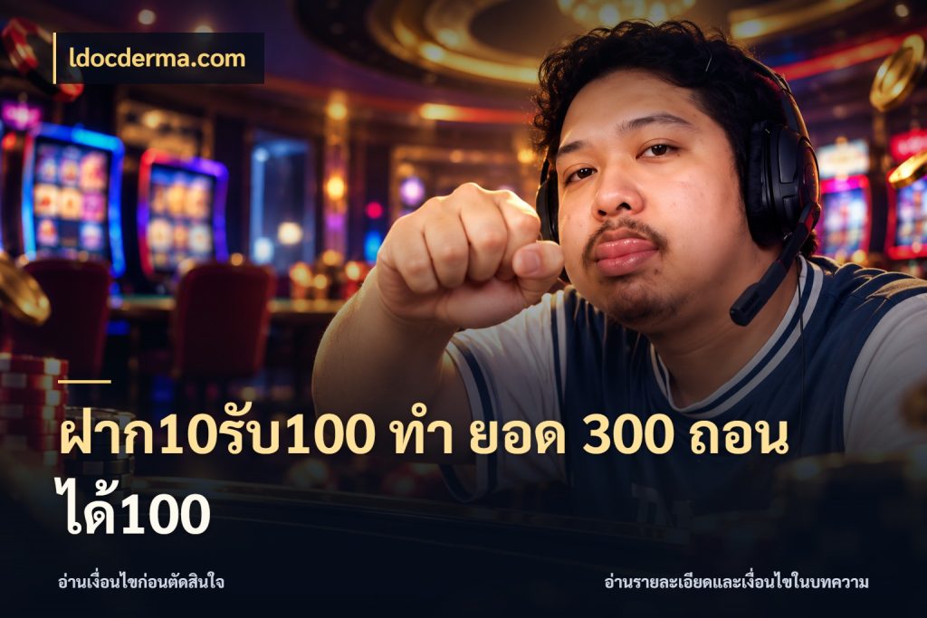 ฝาก10รับ100 ทํา ยอด 300 ถอนได้100 ยอดฝากและยอดรับในมุมของคนชอบลุ้น กับ ldocderma.com