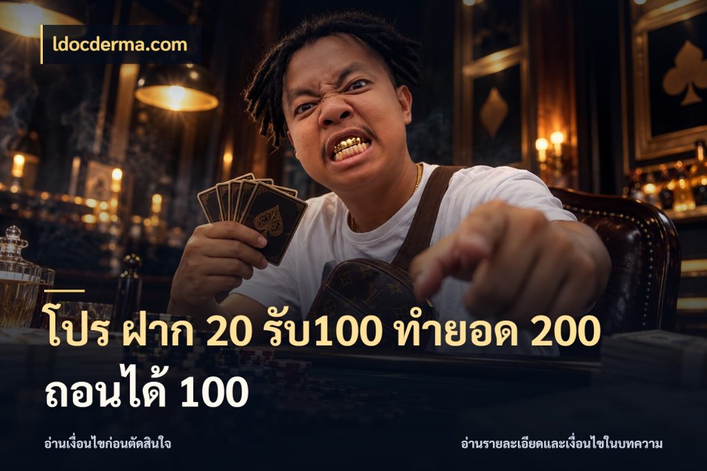 โปร ฝาก 20 รับ100 ทำยอด 200 ถอนได้ 100 ยอดฝากและยอดรับในมุมของคนชอบลุ้น ในมุม ldocderma.com