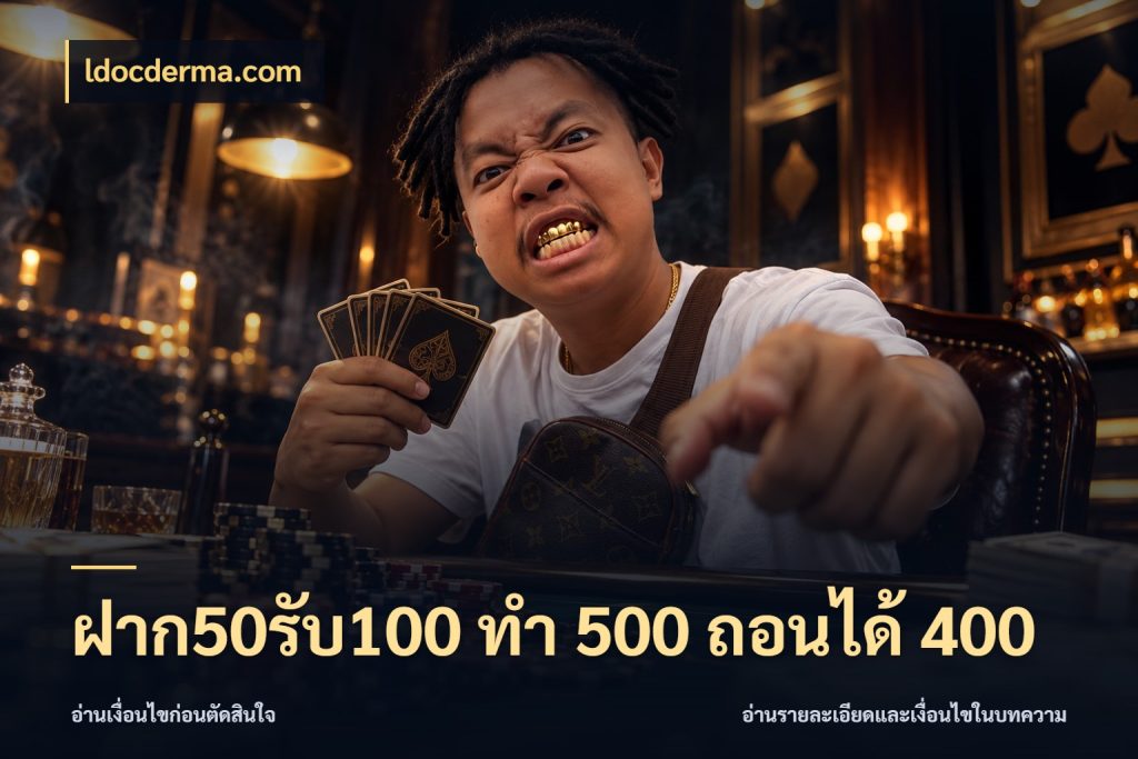 ฝาก50รับ100 ทํา 500 ถอนได้ 400 โปรยอดรับที่สายเกมสนใจ กับ ldocderma.com