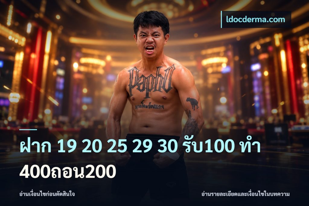 ฝาก 19 20 25 29 30 รับ100 ทำ 400ถอน200
