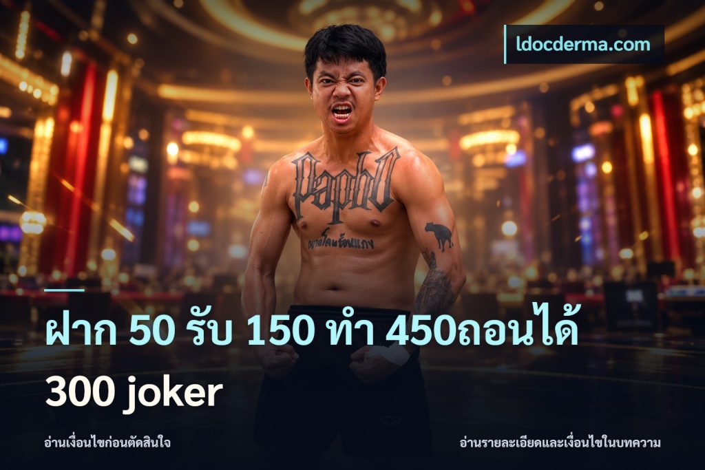 ฝาก 50 รับ 150 ทํา 450ถอนได้ 300 joker