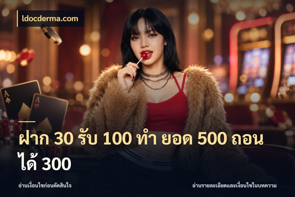 ฝาก 30 รับ 100 ทํา ยอด 500 ถอนได้ 300 ldocderma.com เครดิตกับรูปแบบโปรที่ตรงใจ