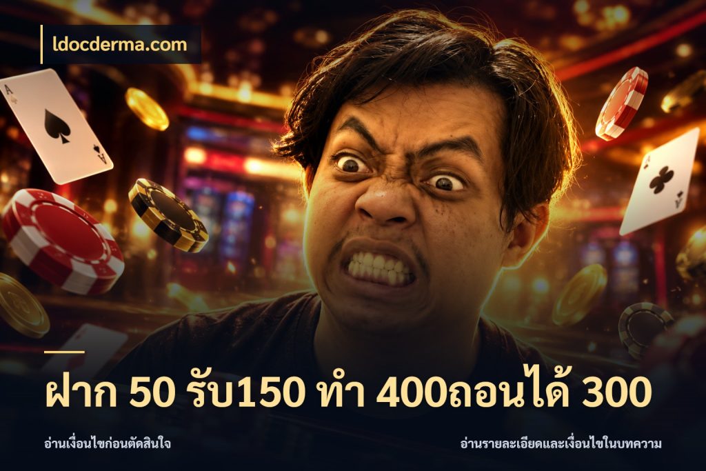 ฝาก 50 รับ150 ทํา 400ถอนได้ 300 จุดเด่นของเครดิตที่คนชอบเกมอยากรู้ กับ ldocderma.com